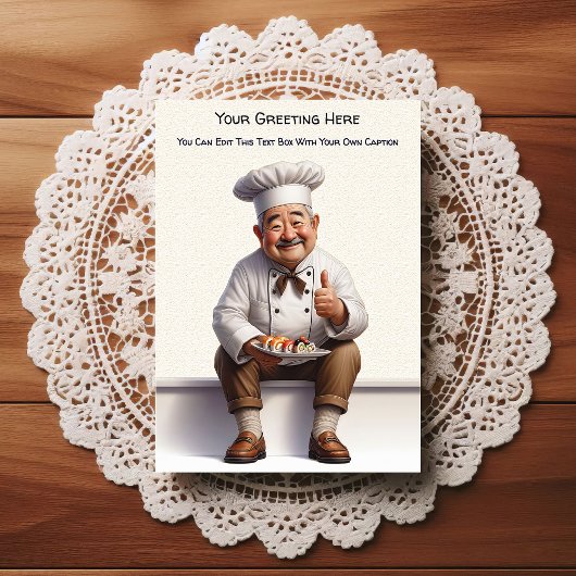 Carte Postale Customizable Any Occasion Cooking / Chef Postcard