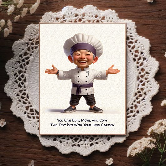 Carte Postale Customizable Any Occasion Cooking / Chef Postcard