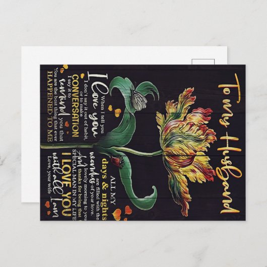 Carte Postale Customized Gift For Husband | Best gift for man (Devant / Derrière)