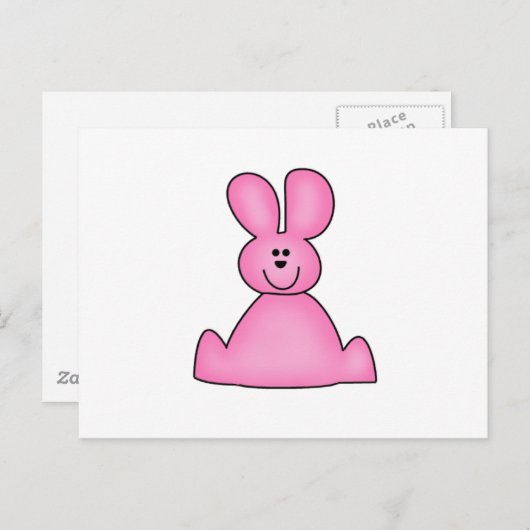CARTE POSTALE CUSTOMMARSHRABBITPINK (Devant / Derrière)