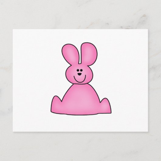 CARTE POSTALE CUSTOMMARSHRABBITPINK (Devant)