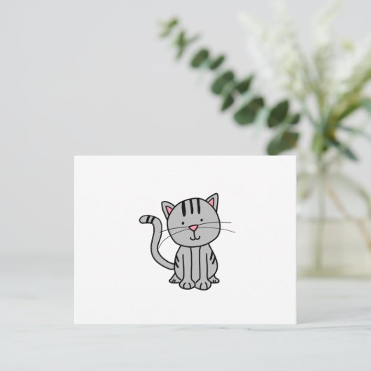 CARTE POSTALE CUT CAT DOODLE (Debout devant)