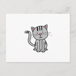 CARTE POSTALE CUT CAT DOODLE