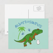 Carte Postale Cute Albertosaurus (Devant / Derrière)