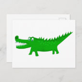 Carte Postale Cute Alligator Drawing (Devant / Derrière)