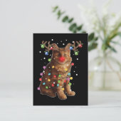 Carte Postale Cute American Bobtail Cat Noël Cadeaux de Noël (Debout devant)