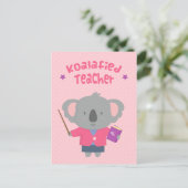 Carte Postale Cute Amuse Pun Koala Enseignant Ours (Debout devant)