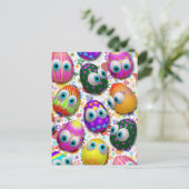 Carte Postale Cute and Funny Easter Eggs Cartoon (Debout devant)