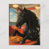 Carte Postale Cute Appaloosa Unicorn Eating Apple Pie (Devant)
