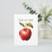 Carte Postale Cute apple vendors customizable (Debout devant)