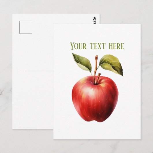 Carte Postale Cute apple vendors customizable (Devant / Derrière)