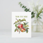 Carte Postale Cute apple vendors customizable  (Debout devant)