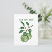 Carte Postale Cute apple vendors customizable (Debout devant)
