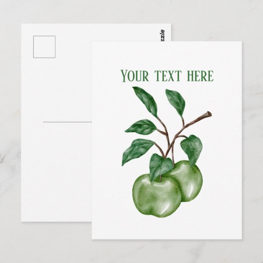 Carte Postale Cute apple vendors customizable (Devant / Derrière)