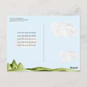 Carte Postale Cute Aquarelle Aviation Sky Red Avion Anniversaire (Dos)