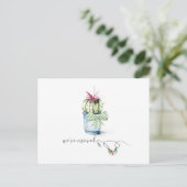 Carte Postale Cute aquarelle Cactus Moving Faire-part (Debout devant)