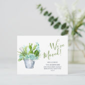 Carte Postale Cute aquarelle Cactus Moving Faire-part (Debout devant)