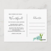 Carte Postale Cute aquarelle Cactus Moving Faire-part (Dos)