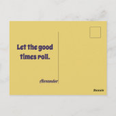 Carte Postale Cute Aquarelle Poodé avec masque Mardi gras (Dos)