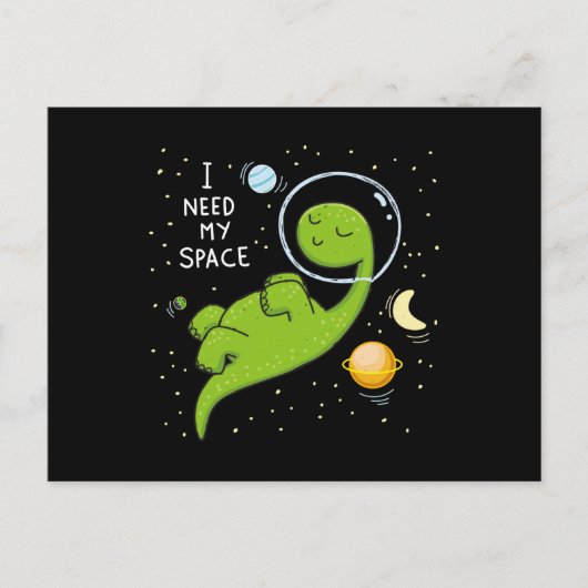 Carte Postale Cute astronaute dino (Devant)