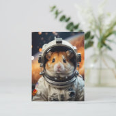 Carte Postale Cute astronaute spatiale Hamster (Debout devant)