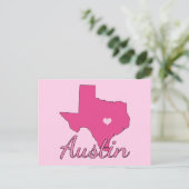 Carte Postale Cute Austin Texas Girl Rose (Debout devant)