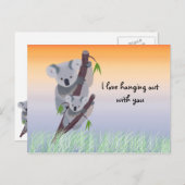 Carte Postale Cute Australian Koala Bear (Devant / Derrière)