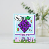 Carte Postale Cute Avoir Un Jour De Raisin Temecula Alimentation (Debout devant)