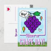 Carte Postale Cute Avoir Un Jour De Raisin Temecula Alimentation (Devant / Derrière)