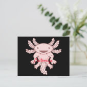Carte Postale Cute Axolotl rose Thunder_Cove (Debout devant)