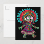 Carte Postale Cute Aztec Zombie (Devant / Derrière)