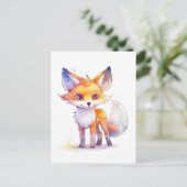 Carte postale Cute Baby Fox (Debout devant)