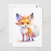 Carte postale Cute Baby Fox (Devant / Derrière)