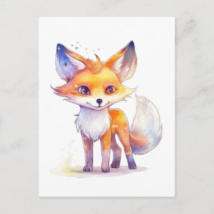 Carte postale Cute Baby Fox
