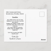 Carte postale Cute Ballerina et Cat Night Sky (Dos)