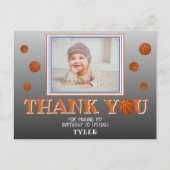 Carte Postale Cute Basketball Balls Chalkboard Photo Merci (Devant)