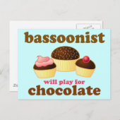 Carte postale Cute Bassoon (Devant / Derrière)