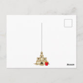 Carte Postale Cute Beach Baby Sandcastle et Surfboard Merci (Dos)