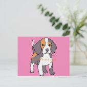 Carte Postale Cute Beagle (Debout devant)
