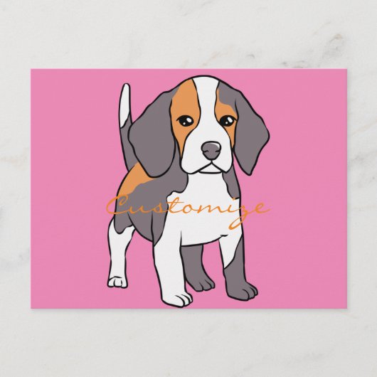 Carte Postale Cute Beagle (Devant)