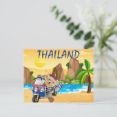 Carte Postale Cute Bear Tuk Thaïlande Beach (Debout devant)