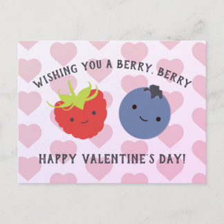 Carte Postale Cute Berry Heureuse Sainte-Valentin