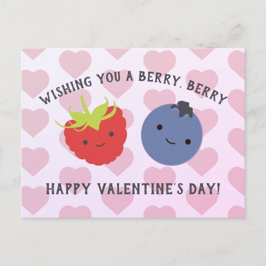 Carte Postale Cute Berry Heureuse Sainte-Valentin (Devant)