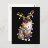 Carte Postale Cute Birman Chat Funny Noël Cadeaux de Noël (Devant / Derrière)