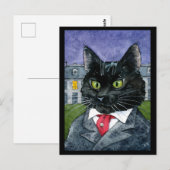 Carte postale Cute Black Cat Halloween (Devant / Derrière)