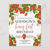 Carte Postale Cute Bleu Rouge Bleu Bleu Doux 1er anniversaire (Devant)