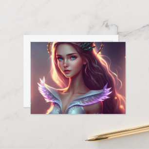 Carte Postale Cute Blue Eyed Fairy, créatures magiques