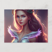 Carte Postale Cute Blue Eyed Fairy, créatures magiques (Devant)