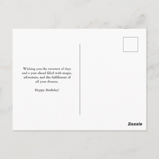 Carte Postale Cute Boho Fox Happy Birthday Card with Dreamcatche (Dos)