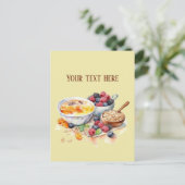 Carte Postale Cute Breakfast lovers ajouter du texte (Debout devant)